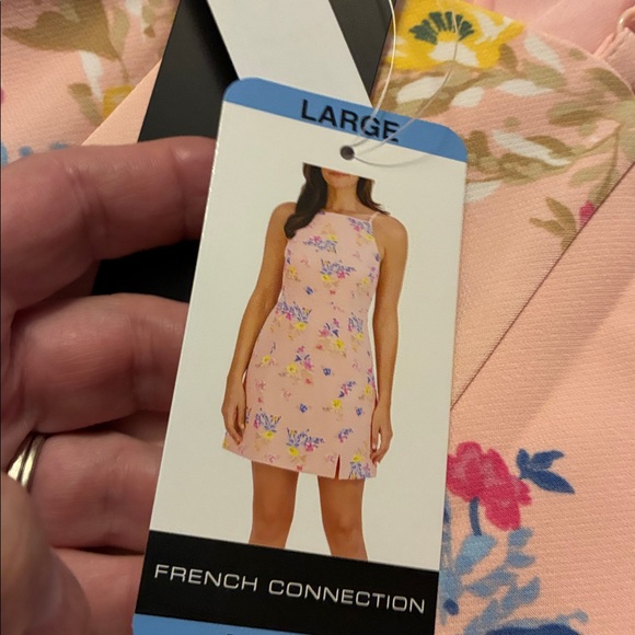 NWT French Connection Ladies Spaghetti Strap Party Dress ( Cotton Candy! Large - Picture 10 of 11